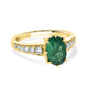 1.71ct Emerald ring with diamonds set in 14kt yelllow gold