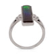 Aaa 4.08Ct Ammolite And 0.04Tct Diamond Accent In 14Kt White Gold Ring