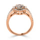 2.27ct Sapphire Rings  with 0.61tct diamonds set in 14KT rose gold