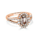 2.27ct Sapphire Rings  with 0.61tct diamonds set in 14KT rose gold