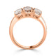 2.08 Morganite Rings with 0.07tct Diamond set in 14K Rose Gold