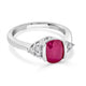 1.96ct Ruby ring with 0.19tct diamonds set in 14K white gold