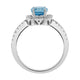 1.99ct Blue Zircon Ring With 0.34tct Diamonds Set In 14kt White Gold