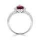 1.29ct Tourmaline ring with 0.41tct diamonds set in 14kt white gold