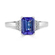 1.70ct Tanzanite ring with 0.08tct diamonds set in 14K white gold