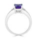 1.70ct Tanzanite ring with 0.08tct diamonds set in 14K white gold