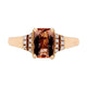 1.38Ct Imperial Topaz Ring With 0.85Tct Diamonds In 14K Yellow Gold