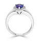 1.15ct Tanzanite ring with 0.17tct diamonds set in 14K white gold