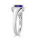 1.15ct Tanzanite ring with 0.17tct diamonds set in 14K white gold