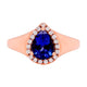 1.01Ct Tanzanite Ring With 0.18Tct Diamonds In 14K Rose Gold