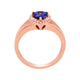 1.01Ct Tanzanite Ring With 0.18Tct Diamonds In 14K Rose Gold