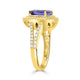 3.77 Tanzanite Rings with 0.76tct Diamond set in 14K Yellow Gold