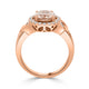 2.4ct Morganite Rings with 0.36tct Diamond set in 14K Two Tone Gold