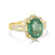 3.08 Emerald Rings with 0.46tct Diamond set in 14K Yellow Gold