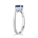 1.23ct Sapphire Ring with 0.13tct Diamonds set in 14K White Gold