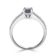 1.19ct Sapphire Rings with 0.21tct diamonds set in 14KT white gold