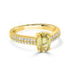 1.28ct Sapphire Rings with 0.21tct diamonds set in 14KT yellow gold