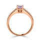 1.39ct Sapphire Rings with 0.29tct diamonds set in 14KT rose gold