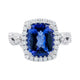 2.78ct Tanzanite ring with 0.57tct diamonds set in 18K white gold