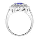 2.35ct Tanzanite Ring With 0.89tct Diamonds Set In 14kt White Gold