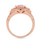 2.44ct Morganite Ring With 0.46tct Diamonds Set In 14K Rose Gold