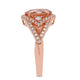 2.44ct Morganite Ring With 0.46tct Diamonds Set In 14K Rose Gold