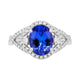 2.15ct Tanzanite Ring With 0.47tct Diamonds Set In 14kt White Gold