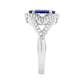 2.15ct Tanzanite Ring With 0.47tct Diamonds Set In 14kt White Gold