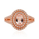 0.93ct Morganite Ring With 0.54tct Diamonds Set In 14kt Rose Gold