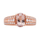 1.62ct Morganite Ring With 0.34tct Diamonds Set In 14kt Rose Gold