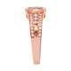 1.62ct Morganite Ring With 0.34tct Diamonds Set In 14kt Rose Gold