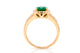 1.58ct Emerald ring with 0.51tct diamonds set in 14K yellow gold