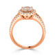 1.72ct Morganite Rings with 0.52tct Diamond set in 14K Rose Gold