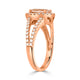 1.72ct Morganite Rings with 0.52tct Diamond set in 14K Rose Gold