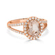 1.72ct Morganite Rings with 0.52tct Diamond set in 14K Rose Gold