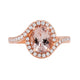 1.68ct Morganite Ring With 0.34tct Diamonds Set In 14kt Rose Gold