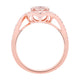 1.68ct Morganite Ring With 0.34tct Diamonds Set In 14kt Rose Gold