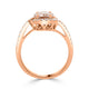 1.72ct Morganite Ring With 0.52tct Diamonds Set In 14kt Rose Gold