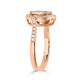 1.72ct Morganite Ring With 0.52tct Diamonds Set In 14kt Rose Gold