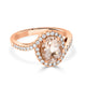 1.72ct Morganite Ring With 0.52tct Diamonds Set In 14kt Rose Gold