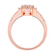 1.35ct Morganite Ring With 0.33tct Diamonds Set In 14kt Rose Gold