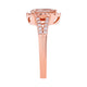 1.35ct Morganite Ring With 0.33tct Diamonds Set In 14kt Rose Gold