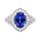 3.10ct Tanzanite Ring With 0.67tct Diamonds Set In 14kt White Gold