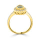 1.18ct Sapphire Rings with 0.36tct diamonds set in 14KT yellow gold