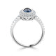 1.07ct Sapphire Rings with 0.36tct diamonds set in 18KT white gold