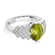 3.21ct Sphene ring with 0.29tct diamonds set in 14K white gold