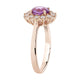 1.39ct Sapphire Ring With 0.33tct Diamonds Set In 14kt Rose Gold