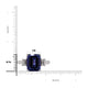 3.65ct Tanzanite ring with 0.24tct diamonds set in 14K white gold