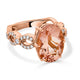 7.77ct Morganite ring with 0.50tct diamonds set in 14K rose gold