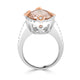 7.55ct Morganite Rings with 0.43tct Diamond set in 14K Two Tone Gold